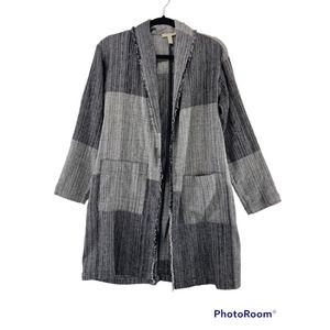 Eileen Fisher Gray Striped Cardigan